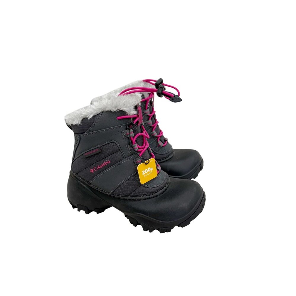 Columbia Rope Tow Waterproof Faux Fur Trim Winter Boots BC1323-089 Girls 12 NWOB